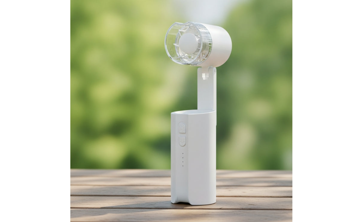 Foldable Fan with Light Rechargeable Portable Fan with Light Compact for Journeyers, Campers, Travel, Camping, Dorm Room