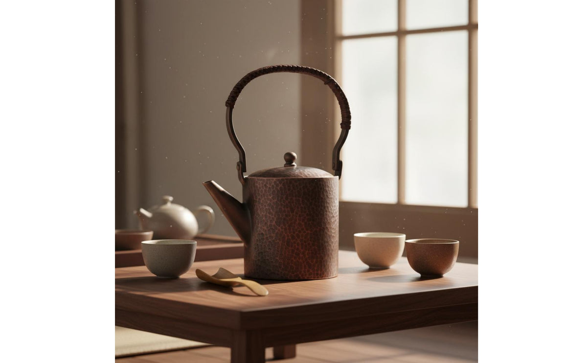 Handmade Copper Kettle Vintage Style Copper Tea Kettle Thickened Body Stovetop Tea Pot