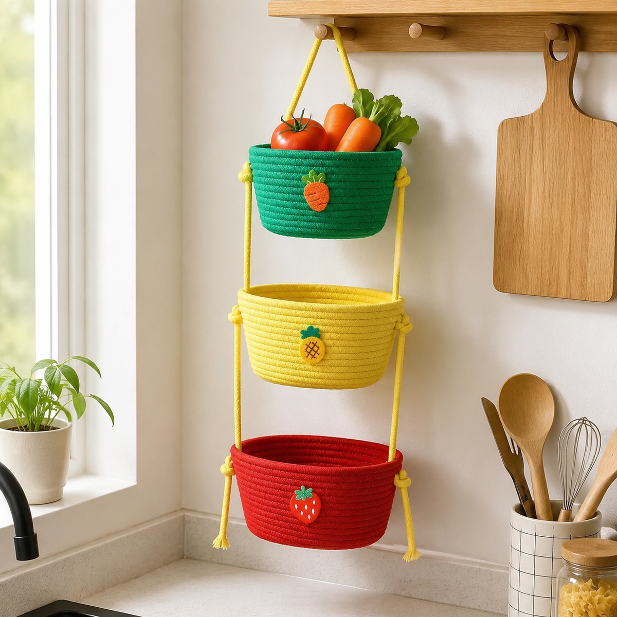 hanging storage baskets