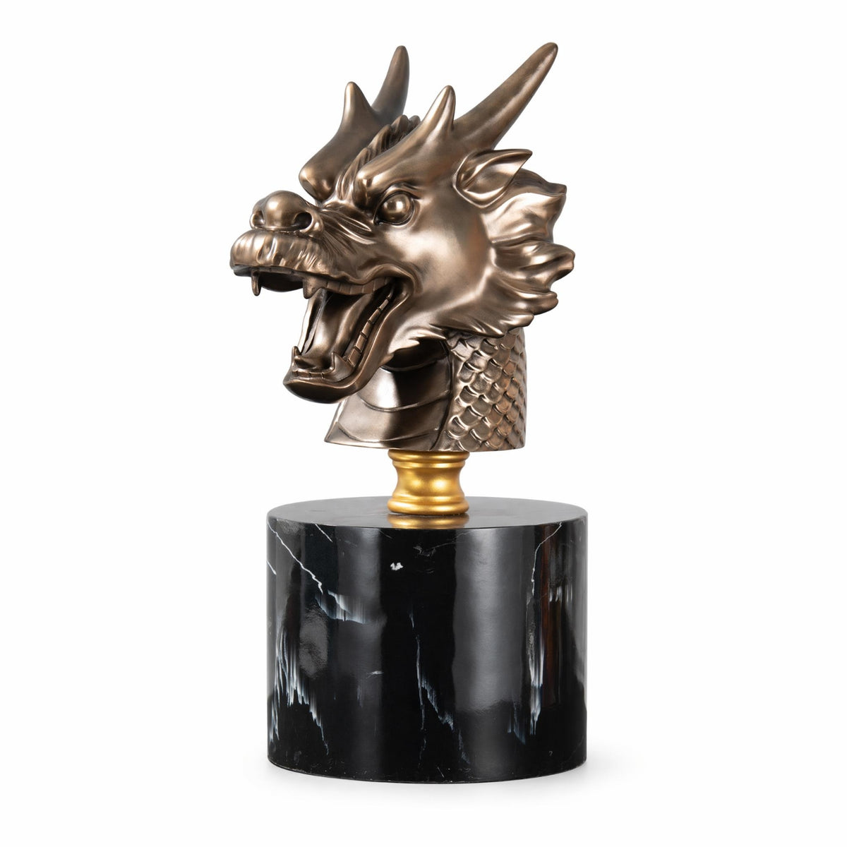 Animal Bust Sculpture Metal-Like Tabletop Ornament Small Tabletop Statue for Homeowners, Living Room