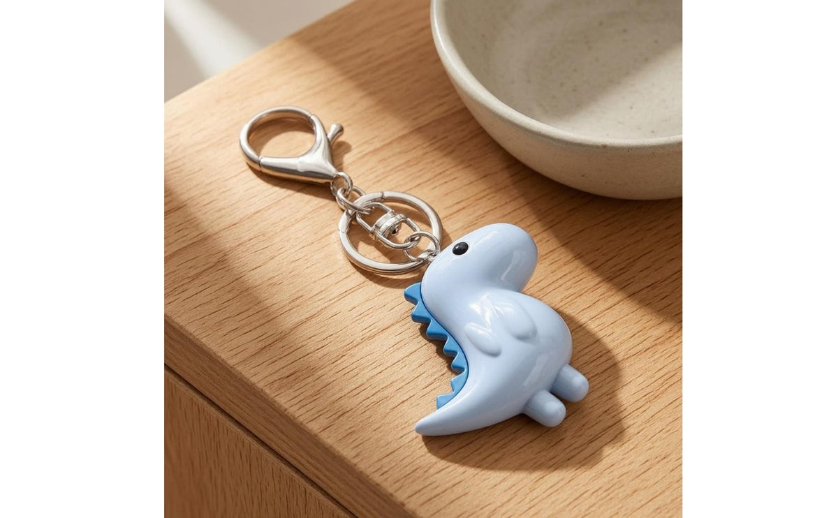 Swivel Swing Clasp Clasp Cartoon Dinosaur Keychain Smooth Acrylic Dinosaur Charm Shiny Dino Charm Keychain Glossy for Accessories