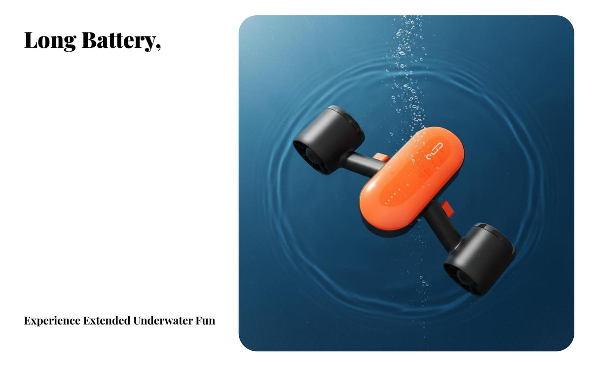 Electric aquatic propulsion device Portable Design doublepropulsion unit Underwater Thruster Long Battery Life aquatic activities Equipment for Snorkelers, Diving, Snorkeling, aquatic propulsion device