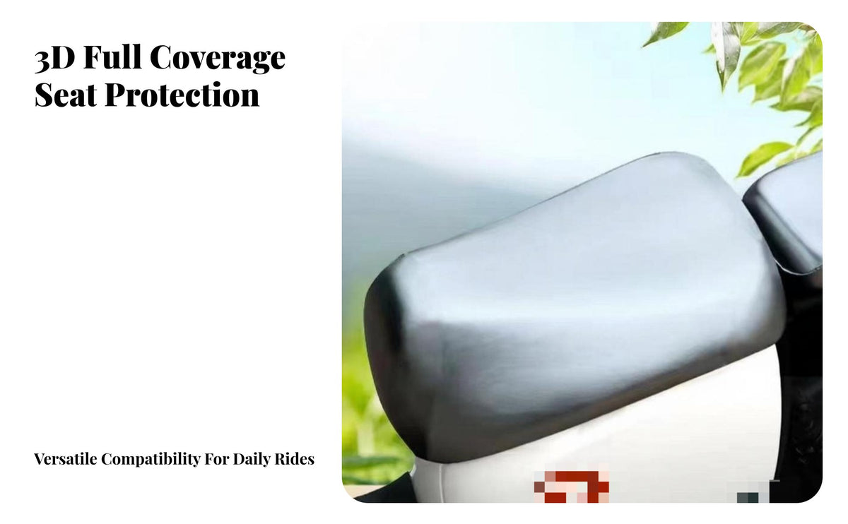 Sunproof Electric Scooter Seat Cover Protection PU Leather Seat Cushion Cover Easy to Install for Commuting, Daily Commute, Rainy Weather