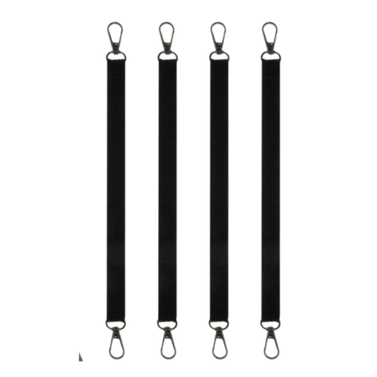 4 Pieces Long-Lasting Woven Straps with Metal Clips Slim Storage Strap with Metal Clip Compact Heavy-Duty for Workshop, Everyday Carry