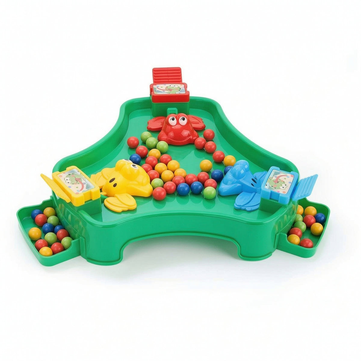 Spring-Loaded Frog Bean Game Interactive Jumping Frog Game Family Toy with Launcher Smooth for Children, Toddlers, Tabletop, Playroom, Classroom