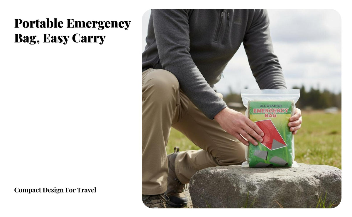 Emergency Sleeping Bag Versatile Thermal Shelter Sack Heat Retention Lightweight Emergency Shelter for Wilderness Survivalists, Camping