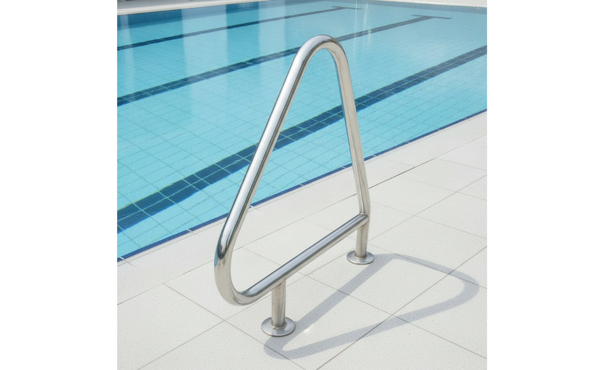 Swimming Pool Handrail Rust Proof Pool Handrail Heavy-Duty Safety Polished for Homeowners