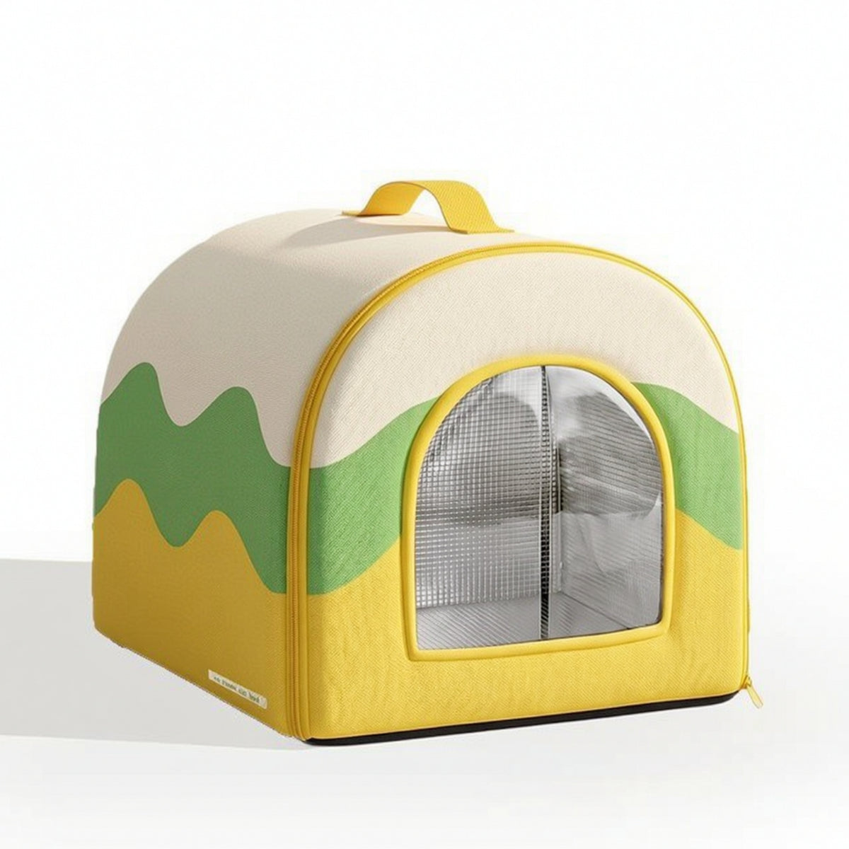 Enclosed Pet Bed Zippered Indoor Pet Tent Portable Dog Kennel for Travel