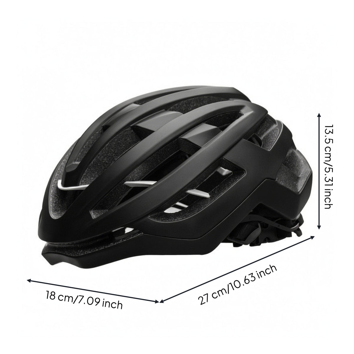 Integrated Construction Cycling Helmet Rear Adjustment Molded Two-Wheeler Helmet Sleek Head Protection Rounded Shape
