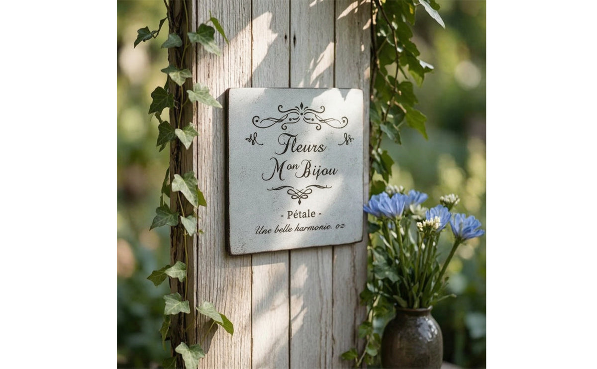 Iron Plaque with Hanging Hook Distressed Square Wall Plaque Weathered for Porch