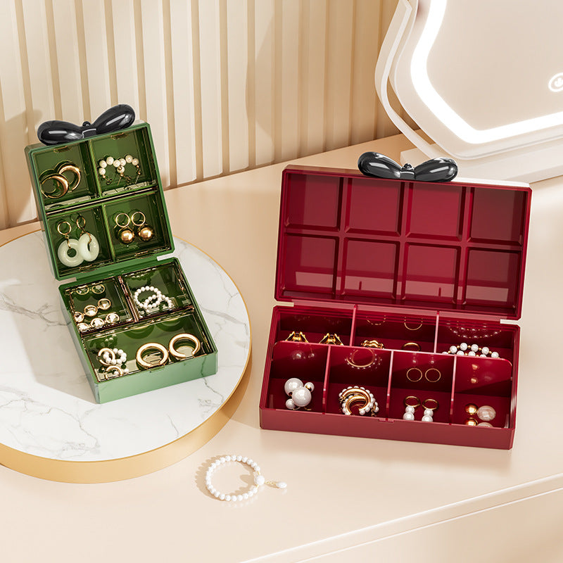 Portable Jewelry Box with Anti-Oxidation Storage for Rings, Earrings, and Necklaces