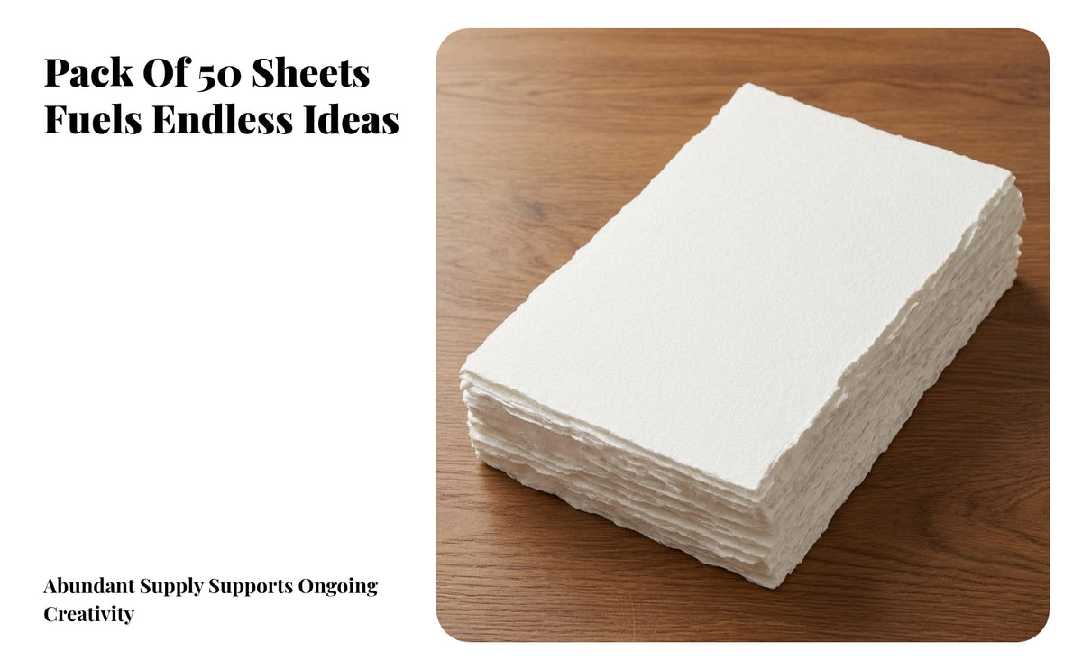 50 Pieces Paper with Textured Finish