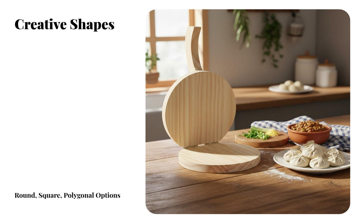Dumpling Wrapper Maker Produces Uniform Wrappers Wooden Dumpling Wrapper Press Labor-Saving Manual Pastry Presser for Home Cooks, Beginners