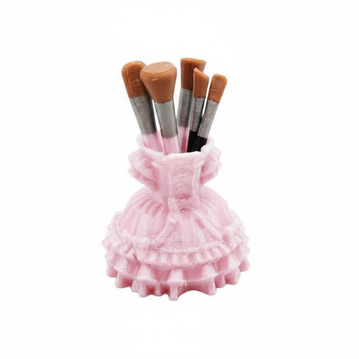 Scene Model Dollhouse Makeup Accessory Collection Display Miniature Cosmetic Brush Stand Pretend Play
