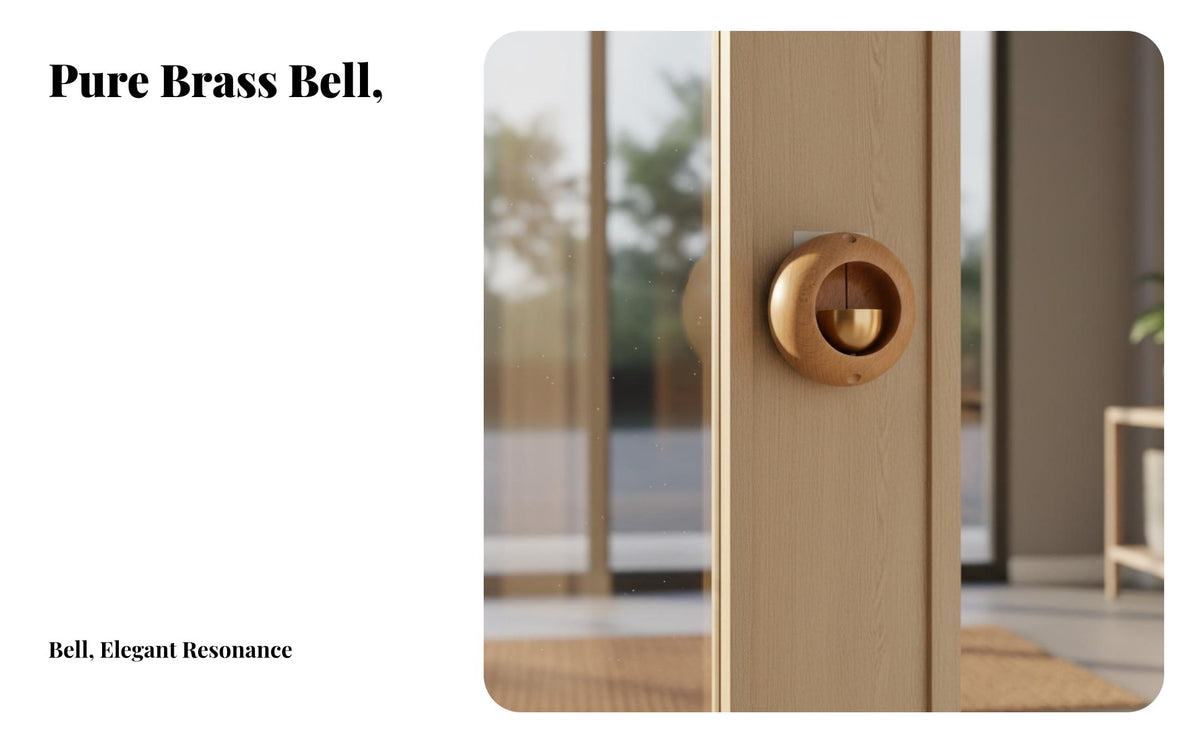 Brass Chime Door Tinkler No Drilling Required Entry Notification Tinkler Cling Door Notification Soft Harmonious Sound