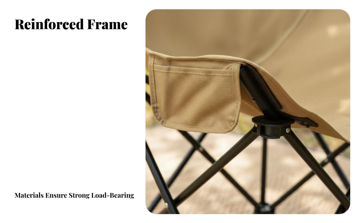 Foldable Design Lowsilhouette Moon Chair Lightweight Camping Stool sturdy Frame Portable Seating Includes Carrying Bag for Art Students, outdoor mealkers, Fishing, outdoor meals, outdoor meal, rearyard