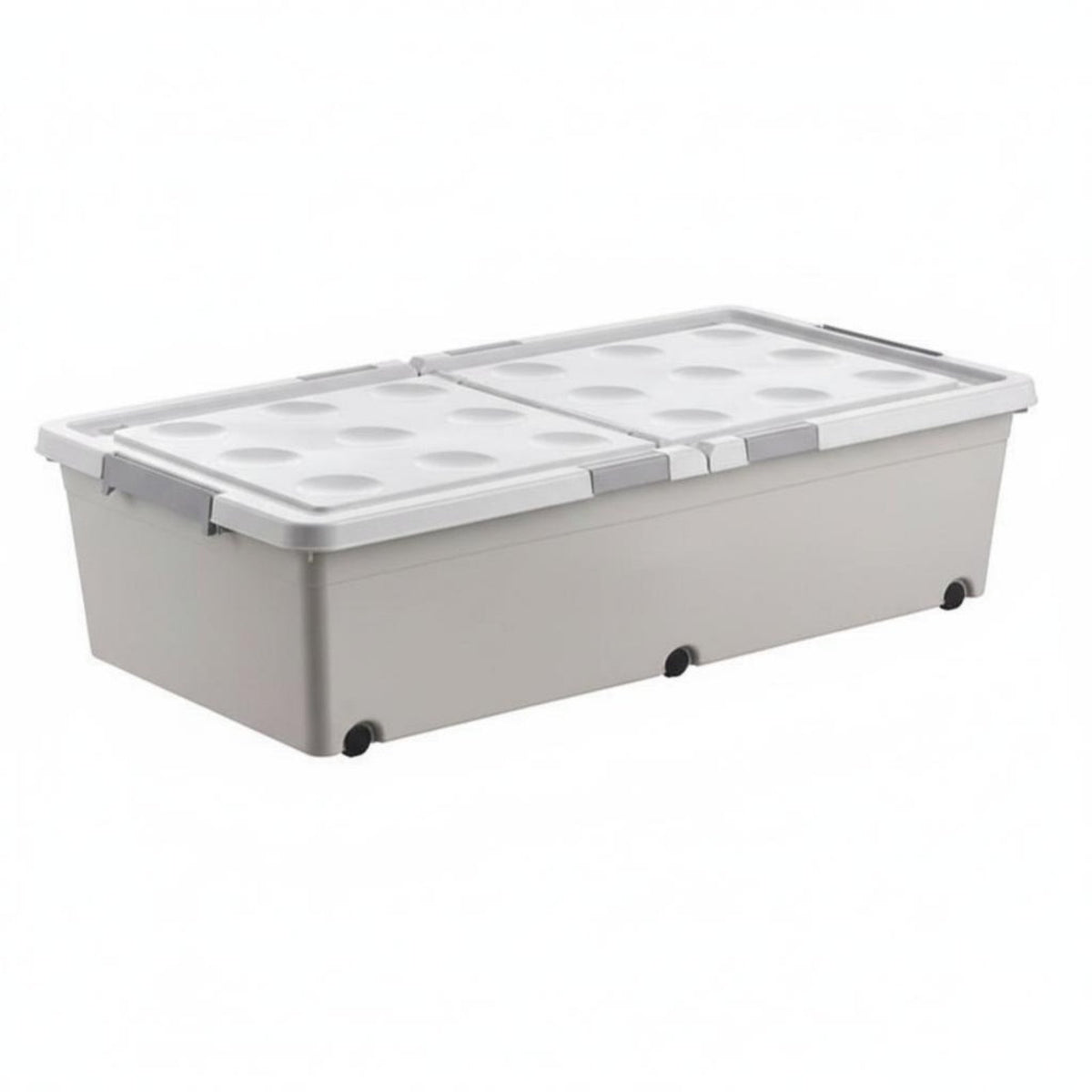 Under-Bed Rolling container Large Capacity Wheeled Storage container particlesproof for Students