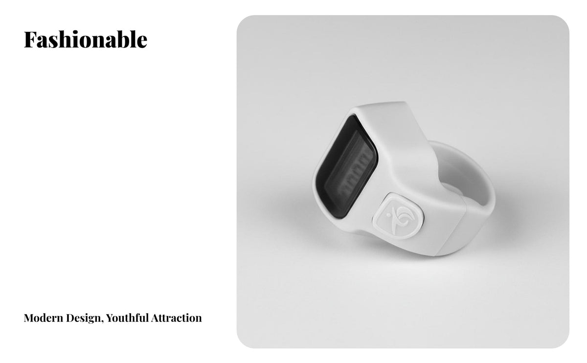 Portable Digital Band Counter Manual Reset Digital Finger Counter Power Saving for Knitters, Muslims, Knitting, Prayer