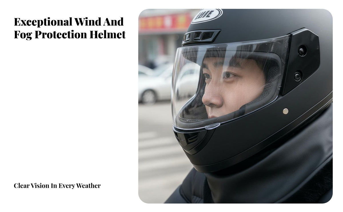 Full Face Helmet Warm Lined Electric Bike Helmet Windproof Secure Headwear for Motorcyclists, Men, Motorcycling, Cold Weather, City Streets