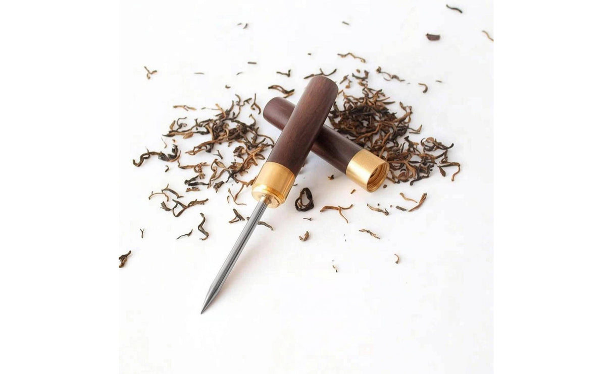 Wooden Tea Needle Wood Handle Tea Pick with Cap Easy to Carry