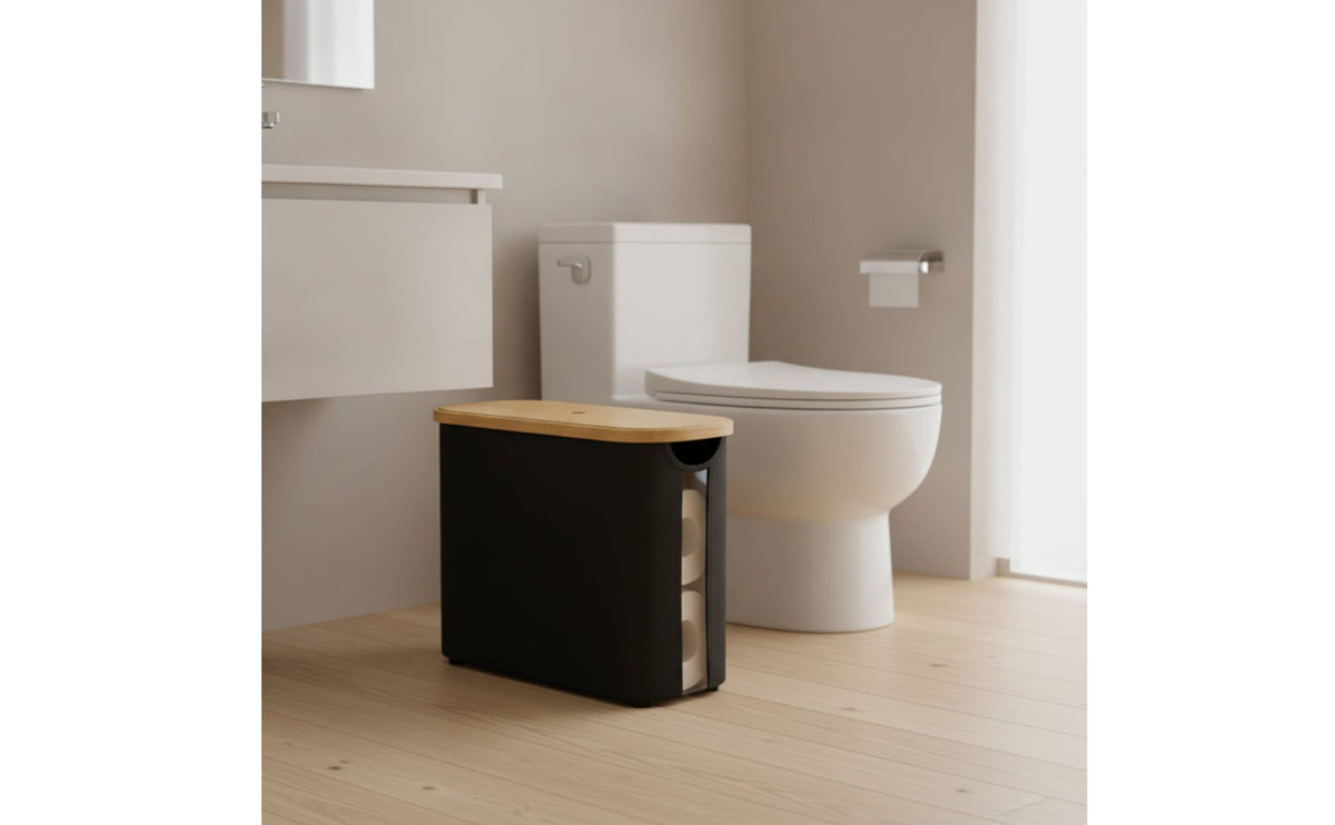Toilet Paper Storage Basket Cloth Lavatory Organizer Standing