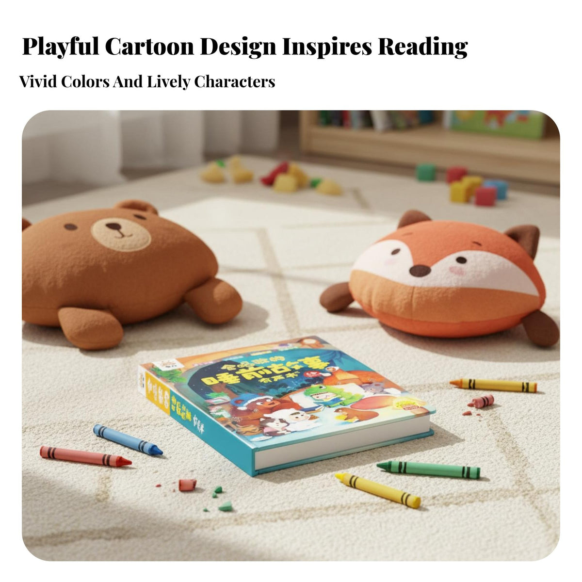 Screen-Non-Screen Bedtime Story Sound Book Supports Independent Play Point and Read Audio Book Easy to Use for Children, Boys, Preschool