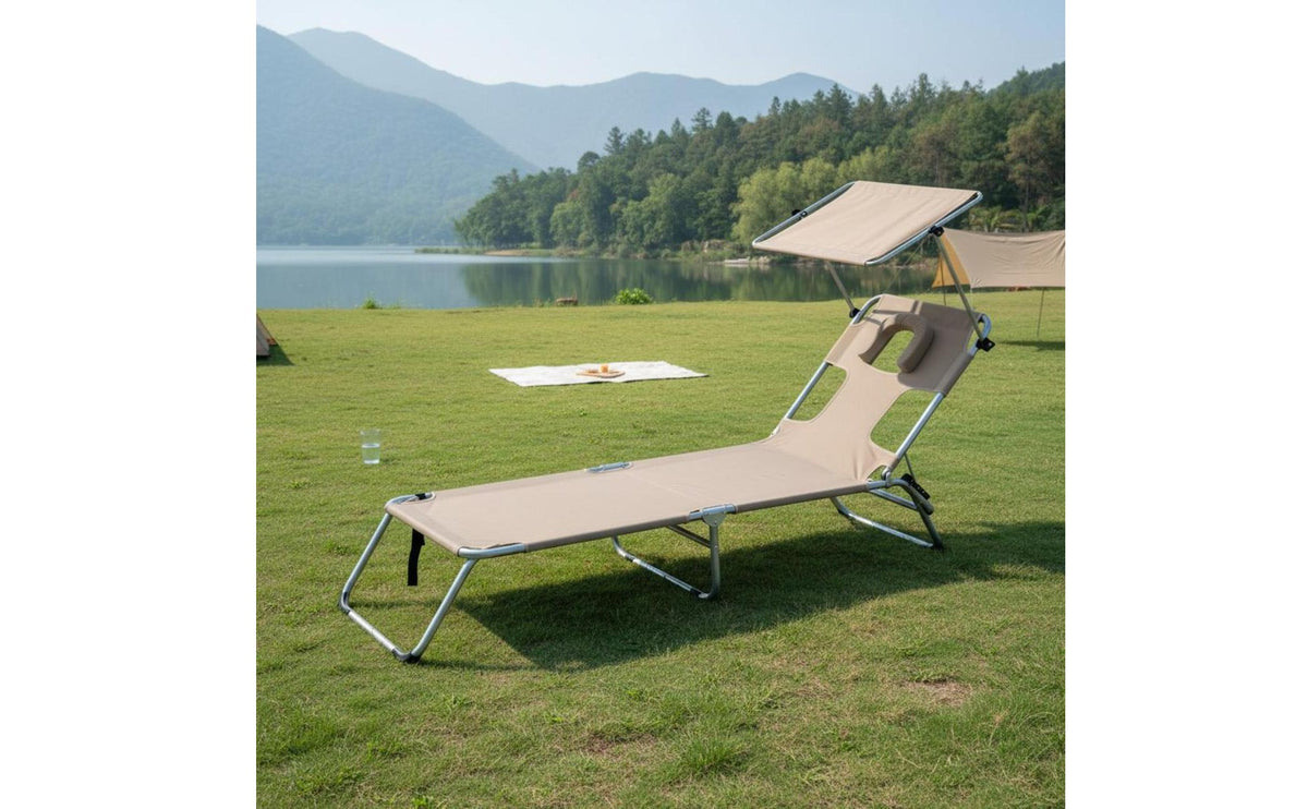 Face down Tanning Chair Foldable Design Face down Tanning Cot Heavy Duty Folding Lounging Chair for Backyard, Camping