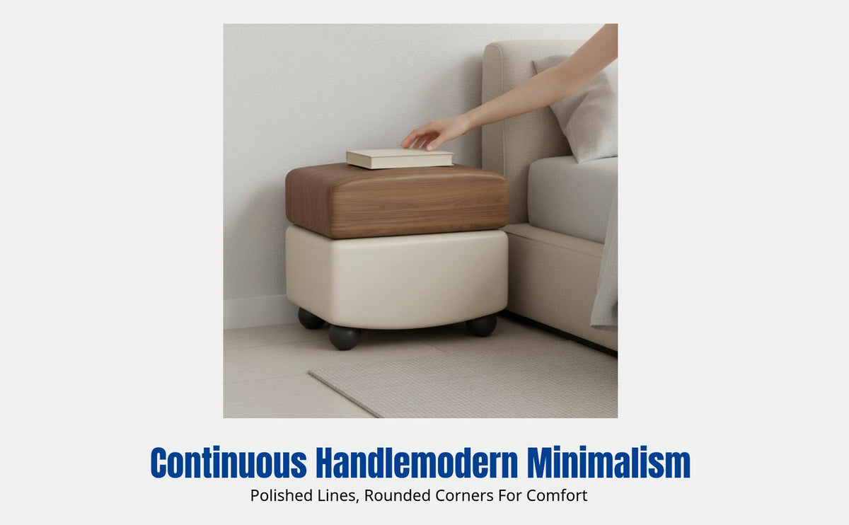 Bedside Table, Solid Wood, Modern Minimalist, Bedroom Storage Cabinet, Double Drawer, Creative Design, Multiple Colors, Vintage Style, Suitable for Seniors