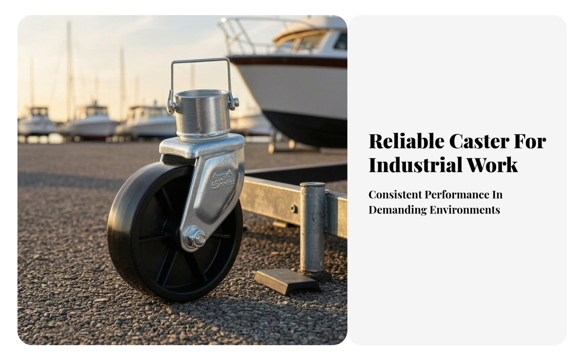 Swivel Caster with Mounting Bracket | Compact Industrial-Style Construction, Swivel Caster Wheel, for Utility Carts