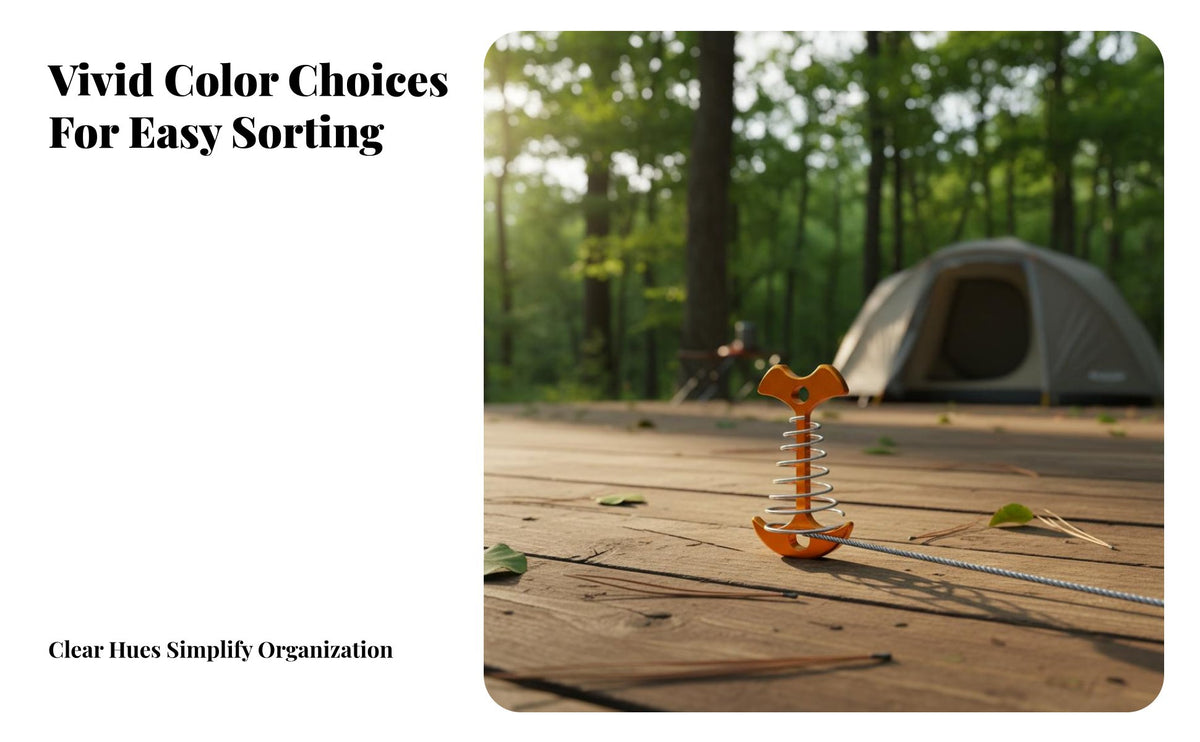 Windproof Anchoring coilLoaded Fishbone Peg Rust-Resistant coilLoaded Fishbone Anchor Lightweight Tent Stake Heavy-Duty for Campers, Backpackers, RV Users, Wooden Decks, Boardwalks, Campsites, Hiking