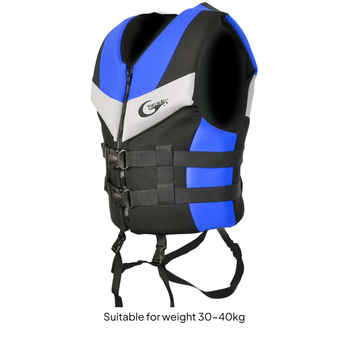 Adjustable Swim Vest with Zipper Secure Safety Vest with Straps Padded Life Jacket Quick-Dry for Swimmers, Surfing, Fishing