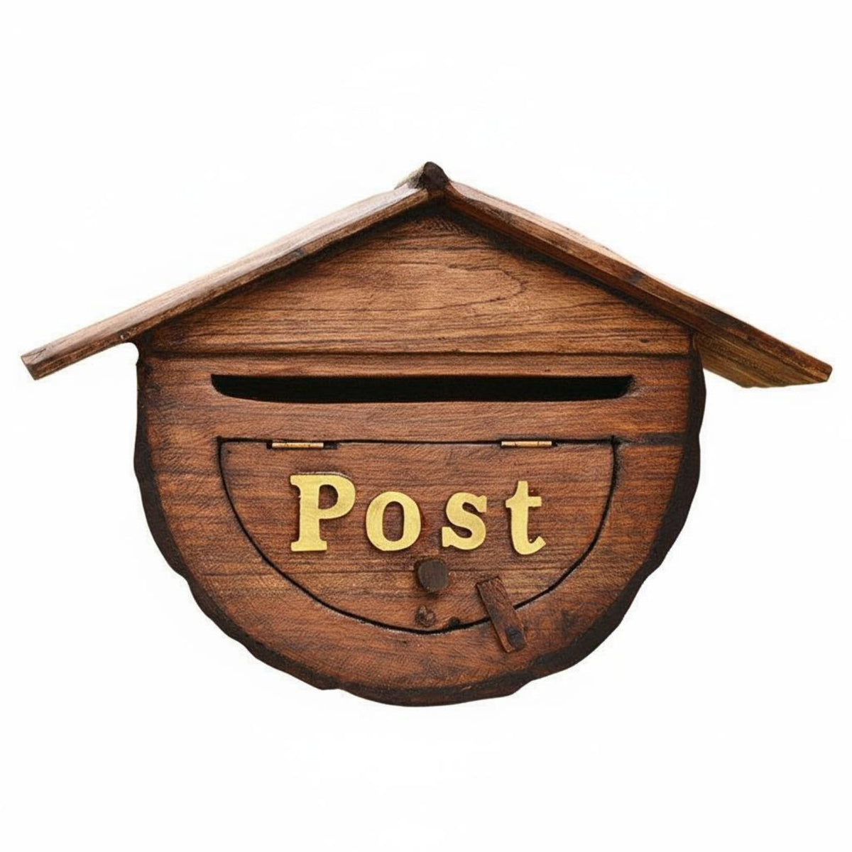 Rainproof Vintage Mailbox Decorative Wooden Mailbox Rustic Vintage Post Box Waterproof for Porch, Garden