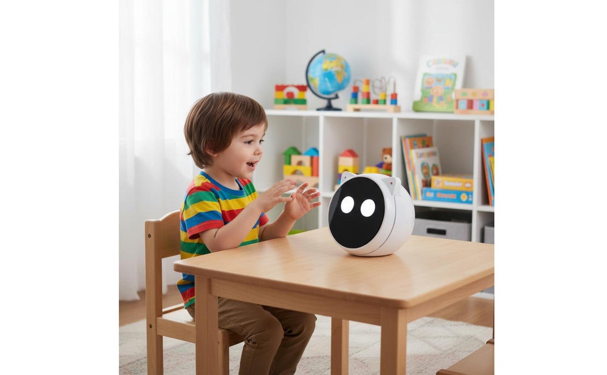 Multi Language Support AI Talking Robot Multilingual Children's Smart Chat Robot Time Display Interactive Question Answer Toy Knowledge Learning for Children, Classroom