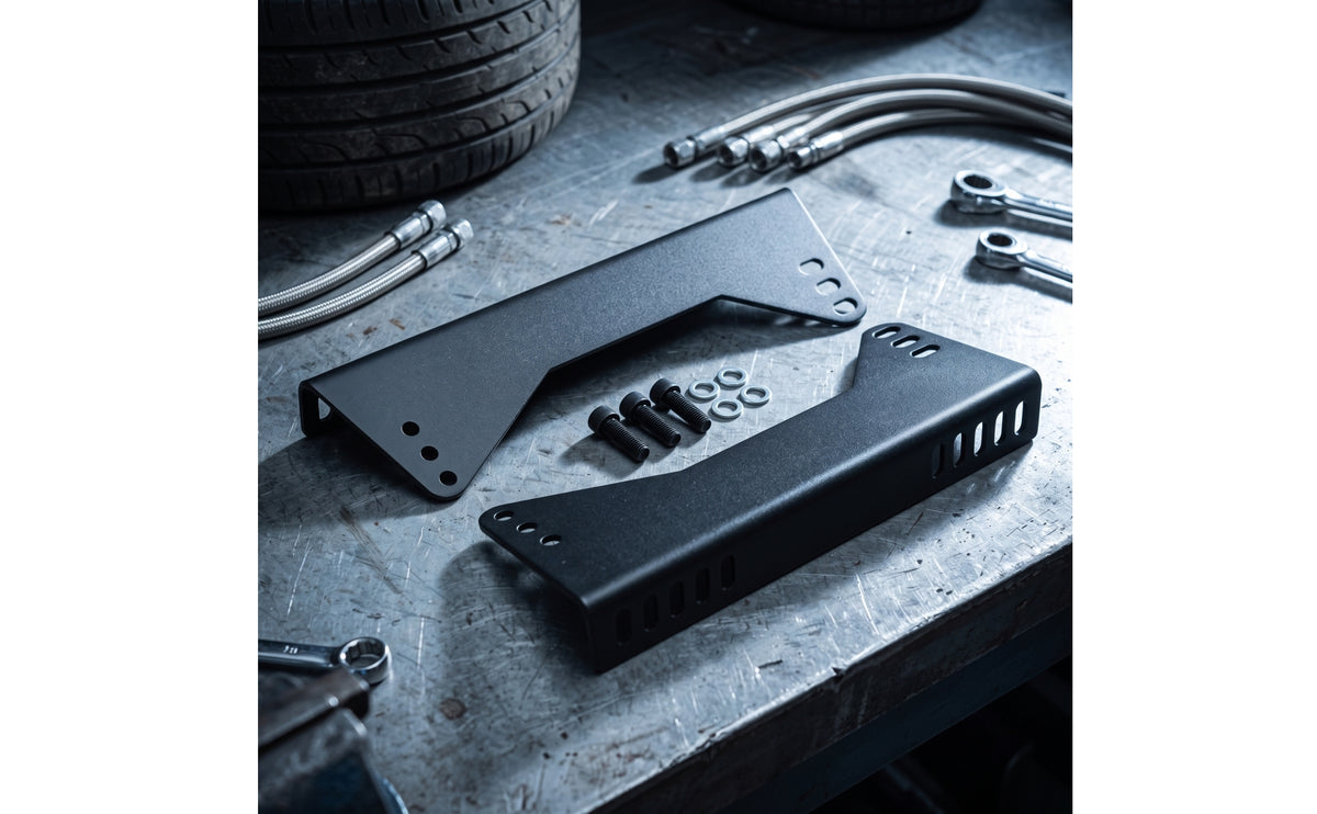 Seat Mounting Bracket Matte Black Seat Mount Bracket with Holes Heavy-Duty Brackets for Car Builders, Mechanics, Automotive Replacement, Custom Builds