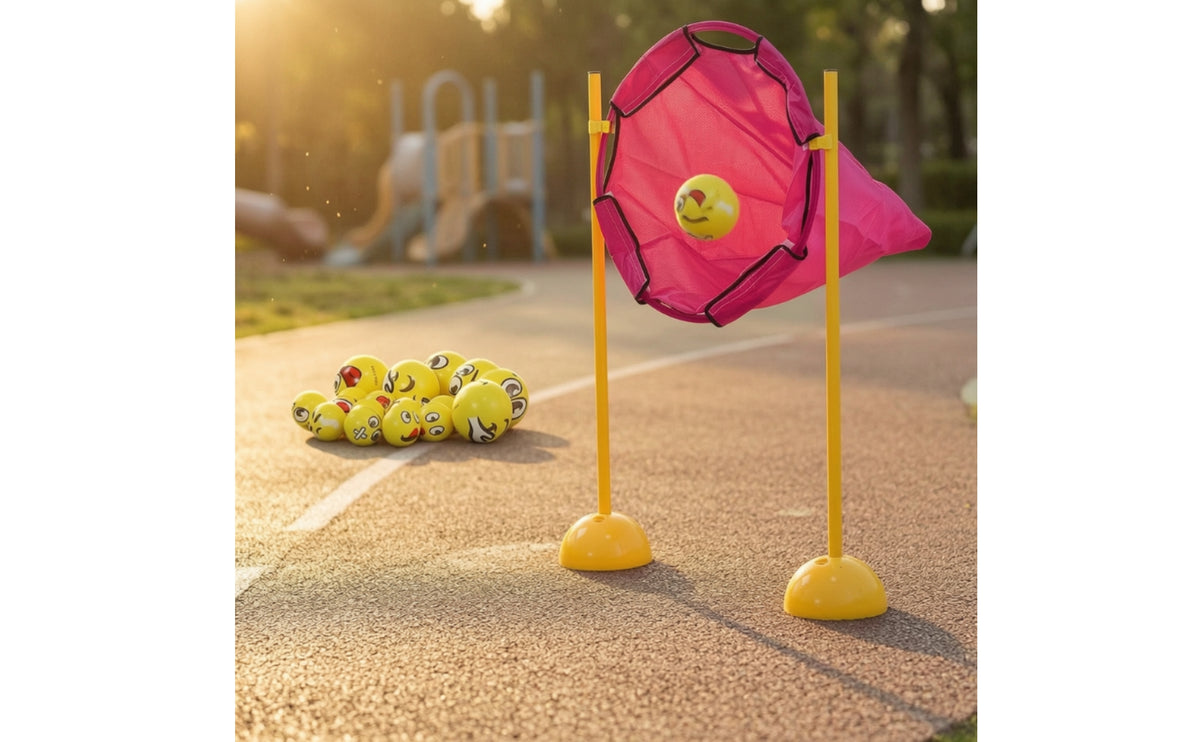 Sandbag Target Frame Weighted Base Throwing Target with Balls Backyard Toss Game Sturdy Quick Assembly for Children, Indoor