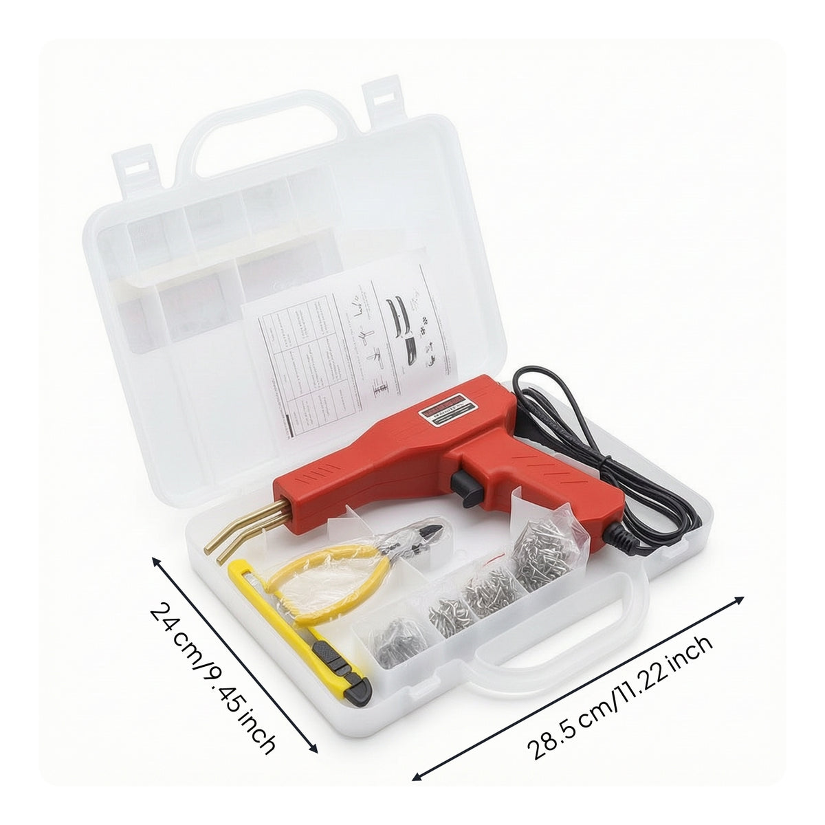 Handheld Plastic Repair Welder Kit Portable Plastic Welding Tool Kit Easy to Use Tool Overheat Protection for Mechanics