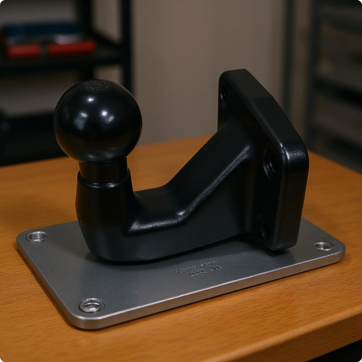 50mm Trailer Hitch Ball Glossy Finish European Tow Ball Curved Design Vehicle Accessory