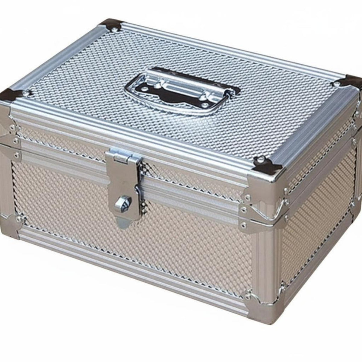 Heavy Duty Lockable Money Box Lightweight Lockable Storage Box Reinforced Corners Metal Document Case Soft Interior Lining for Business Owners, Professionals, Office, Retail Outlet, Workshop, Worksites