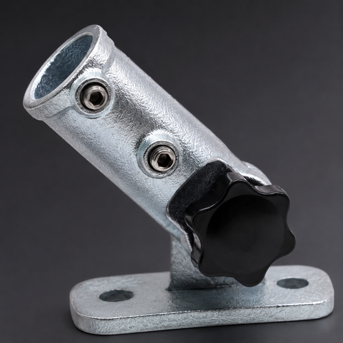 Wall Mount Flag Pole Bracket Base, 180 Degree Adjustable Outdoor Advertising Flagpole Holder Accessory