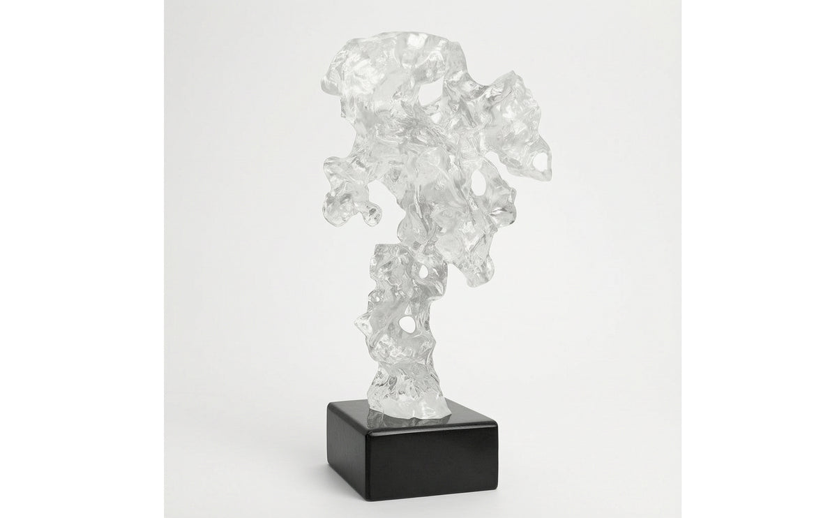 Abstract Sculpture with Base Modern Chinese Resin Sculpture Rock-Like Statue with Base for Homeowners, Living Room, Office, Entryway