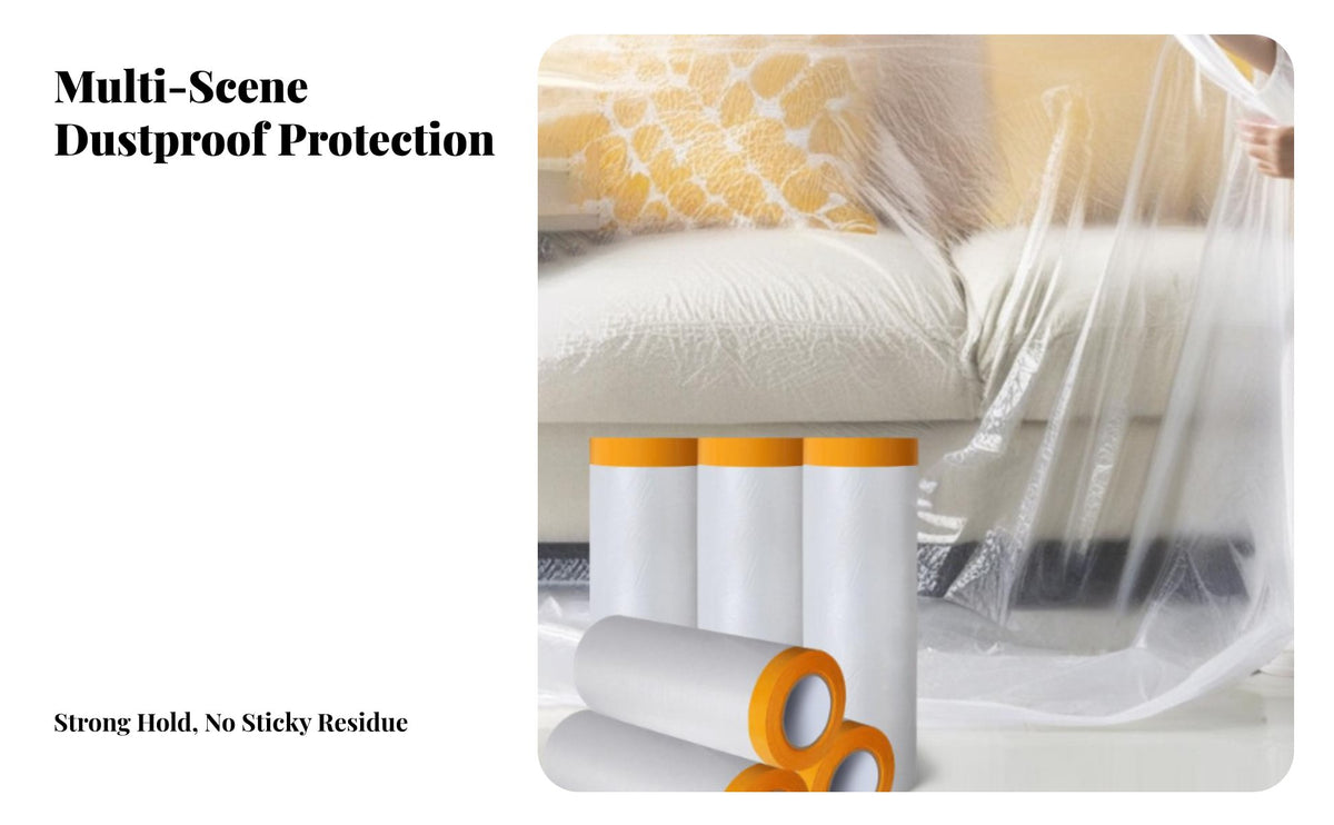 Furniture Protection Film Debris Proof Furniture Debris Cover Plastic Debris Cover Sheet Waterproof Painting Plastic Sheeting