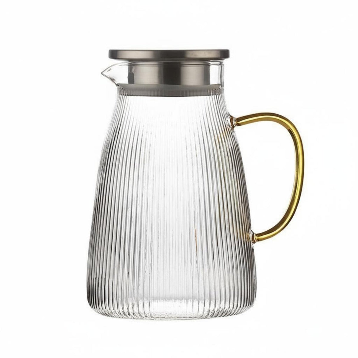 Elegant Design 1500ml Borosilicate Glass Pitcher Hot & Cold Beverages Heat Resistant Glass Pitcher Easy to Clean for Families, Kitchen, Home