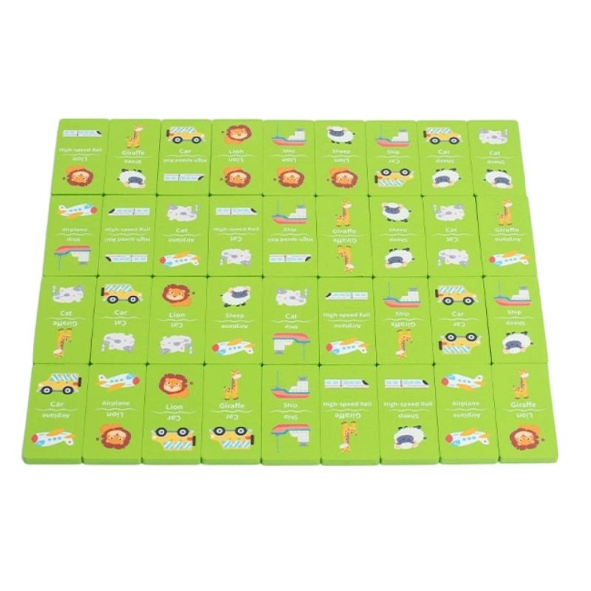 Wooden Dominoes Classic Domino Game with Wooden Blocks Domino Blocks Matching Toy Colorful for Children, Playroom, Classroom