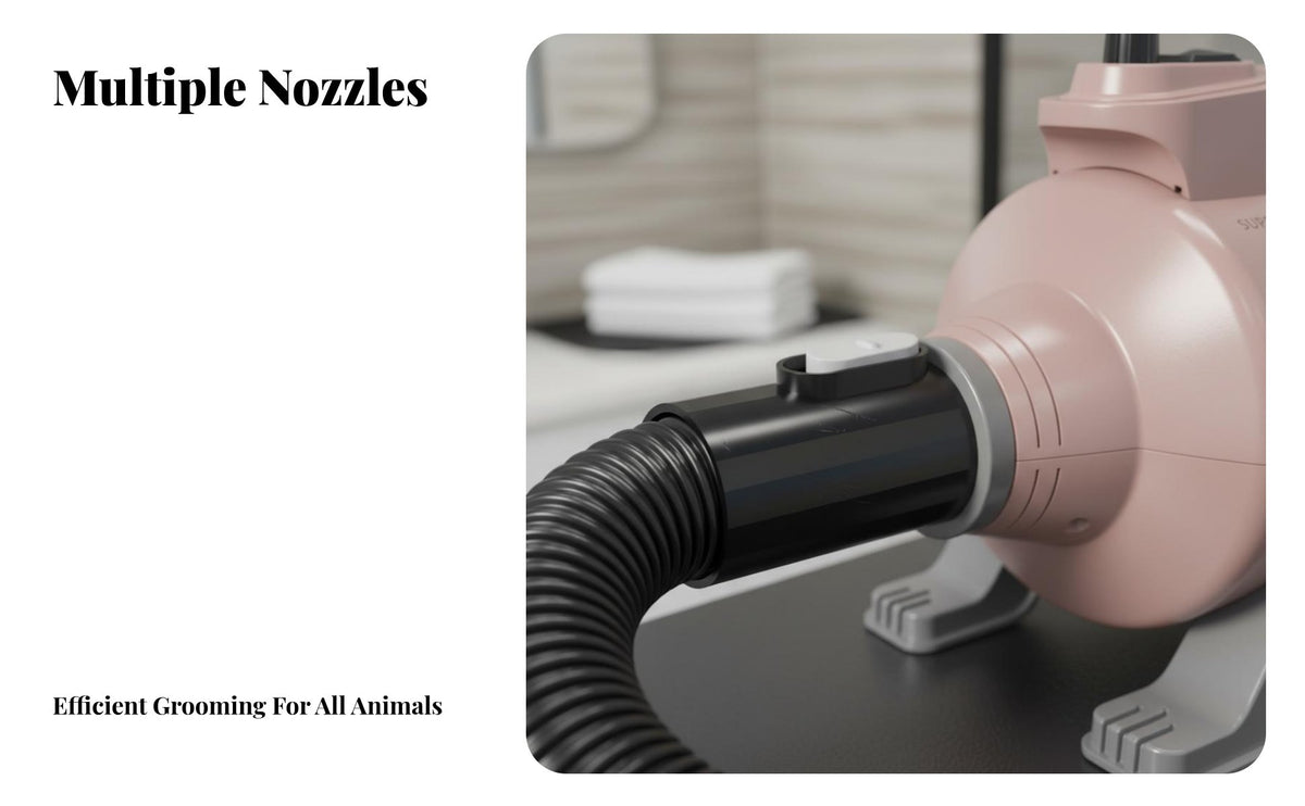 Low Noise Operation Dog Hair Dryer Quick Dry High Velocity Pet Dryer Variable Speed Control High Velocity Pet Blower Adjustable Heat Settings for Professional Groomers