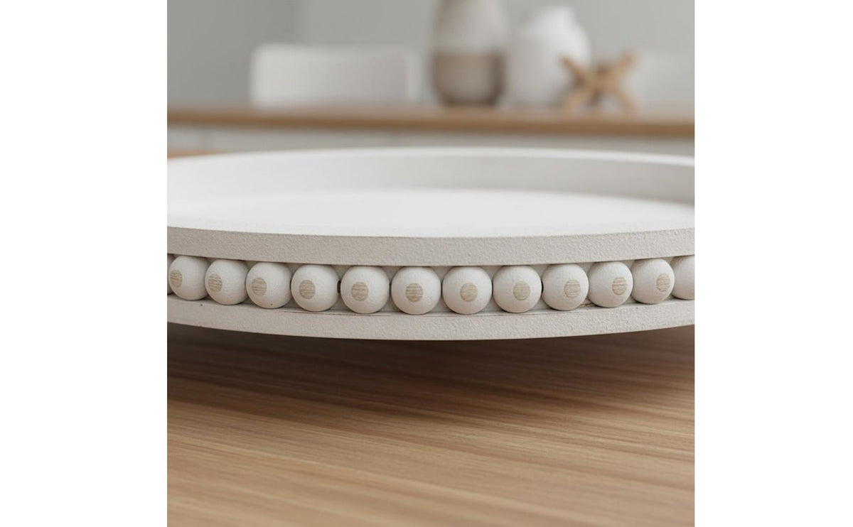 Wood Candle Holder Tray Round Candle Tray Minimalist Design for Living Room, Dresser