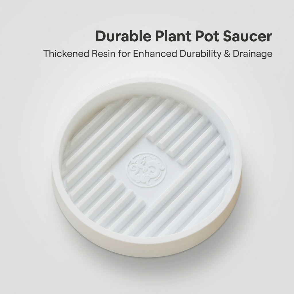 Breathable Resin Plant Pot Drip Tray, Waterproof Flower Saucer for Indoor Outdoor Garden, Base for Balcony