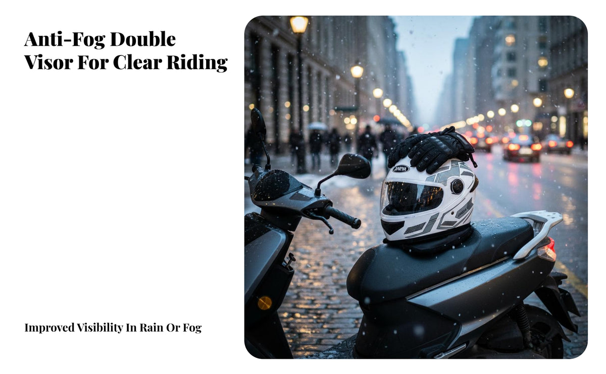 Full Face Helmet 3C Certified Full Face Windproof Secure Headwear for Women, Motorcyclists, Daily Commute, Motorcycling, Outdoor