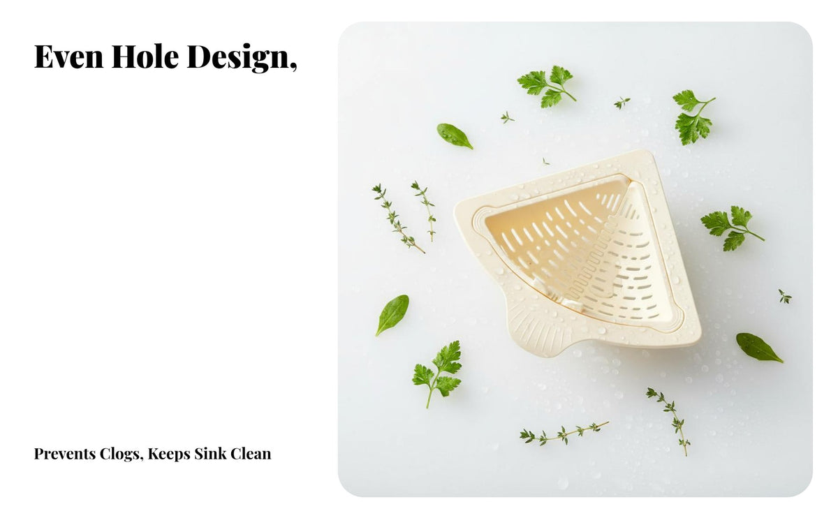 Sink Corner Strainer Space Saving Food Scrap Collector Easy to Clean Triangular Food Waste Strainer for RV