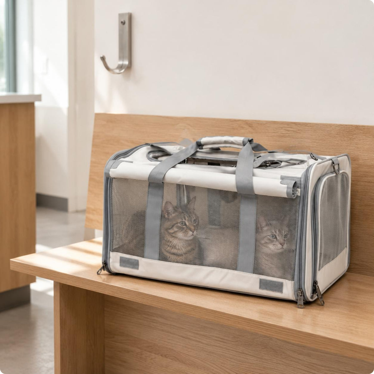 Large Cat Travel Top of the Bag Handle Foldable Cat Carrier Easy to Easy to Maintain Soft Sided Pet Carrier for Outdoor