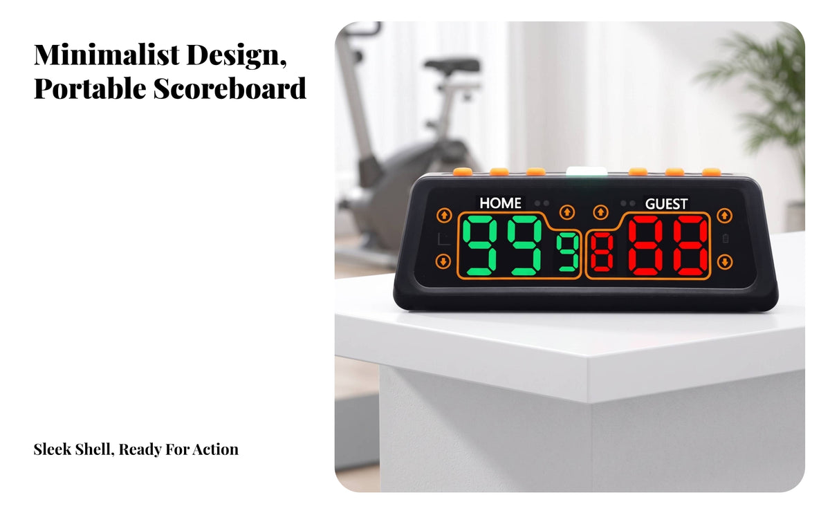 Rechargeable Score Counter with Six-Digit Display Double-Sided LED Score Counter Portable Digital Scoreboard Lightweight for Gamers, Table Tennis Players, Tabletop Games, Club Play, Home Competition
